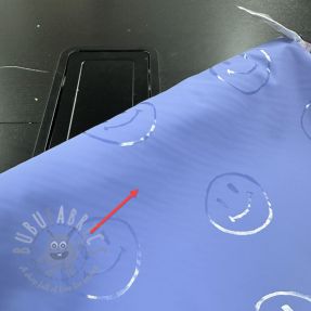 Raincoat fabric Happy faces purple 2nd class