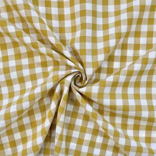 Țesătură din bumbac Check ochre
