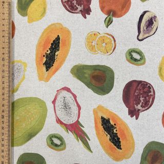 Țesătură decorativă Linenlook Fruit digital print