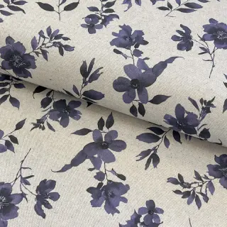 Țesătură decorativă Linenlook Night flowers digital print