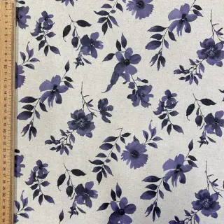 Țesătură decorativă Linenlook Night flowers digital print