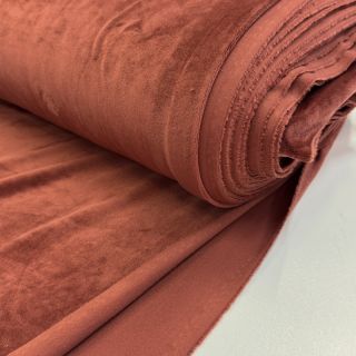 Tesătură elastică din catifea VELVET STRETCH brick