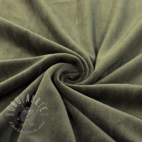 Tesătură elastică din catifea VELVET STRETCH camo green