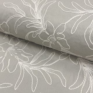 Țesătură din bumbac EMBROIDERY GABARDINE Luana grey