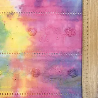 Țesătură din bumbac EMBROIDERY Tie dye Della design B