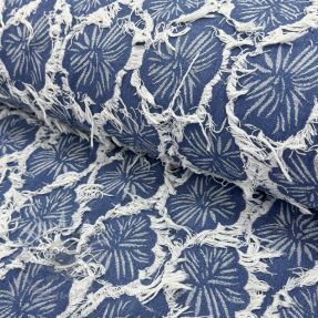 JEANS DENIM Ruffia Flowers design A