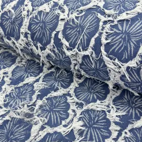 JEANS DENIM Ruffia Flowers design A