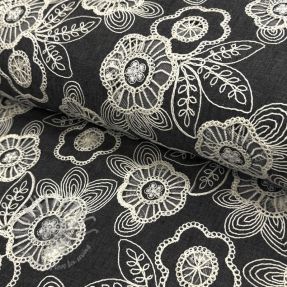 Țesătură din bumbac JEANS EMBROIDERY Niva design C