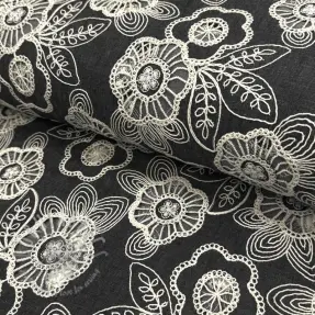 Țesătură din bumbac JEANS EMBROIDERY Niva design C
