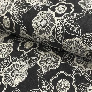 Țesătură din bumbac JEANS EMBROIDERY Niva design C