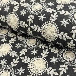 Țesătură din bumbac JEANS EMBROIDERY Niva design D