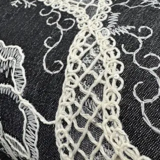 Țesătură din bumbac JEANS EMBROIDERY Flora design E