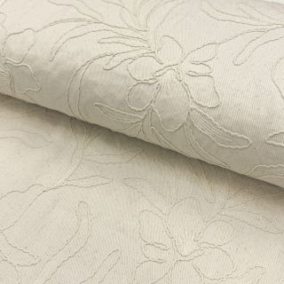 Țesătură din bumbac EMBROIDERY GABARDINE Luana natural