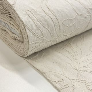 Țesătură din bumbac EMBROIDERY GABARDINE Luana natural