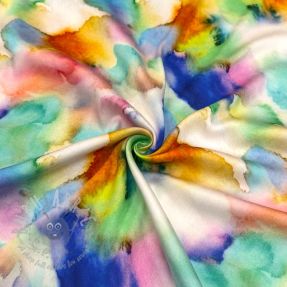 Viscoză SATIN Ambre blue digital print