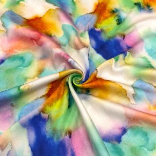 Viscoză SATIN Ambre blue digital print