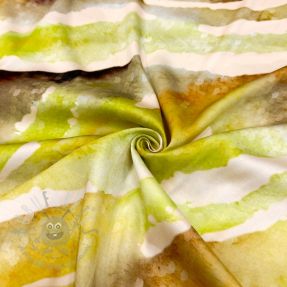 Viscoză SATIN Chloe green digital print