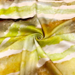 Viscoză SATIN Chloe green digital print