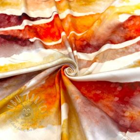 Viscoză SATIN Chloe red digital print