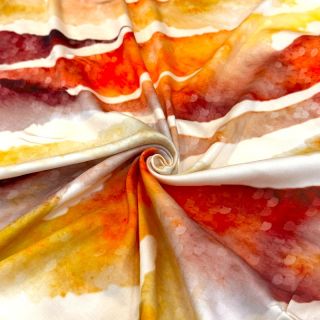 Viscoză SATIN Chloe red digital print