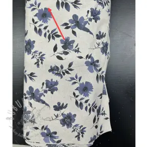 Țesătură decorativă Linenlook Night flowers digital print 2nd class