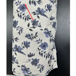 Țesătură decorativă Linenlook Night flowers digital print 2nd class