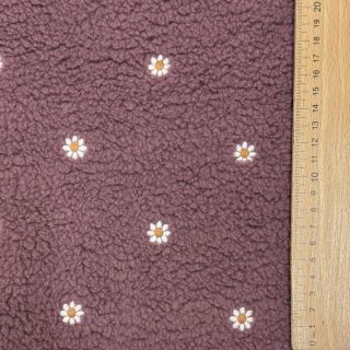 Stofă palton TEDDY EMBROIDERY Mini rosewood