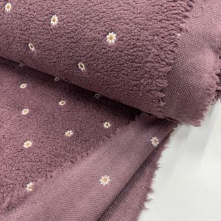 Stofă palton TEDDY EMBROIDERY Mini rosewood