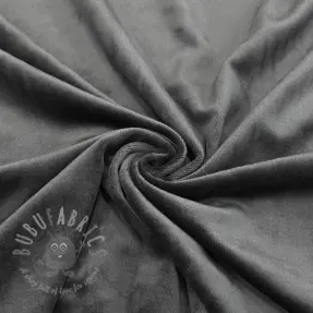 Tesătură elastică din catifea VELVET STRETCH dark grey