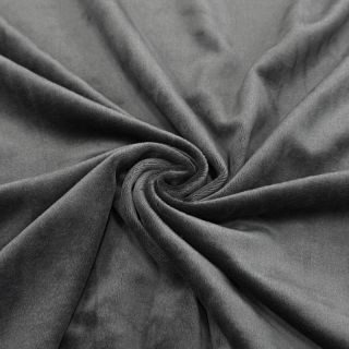 Tesătură elastică din catifea VELVET STRETCH dark grey