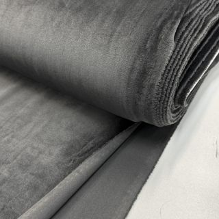 Tesătură elastică din catifea VELVET STRETCH dark grey
