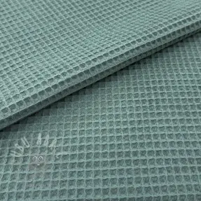 Țesătură din bumbac waffle cyan
