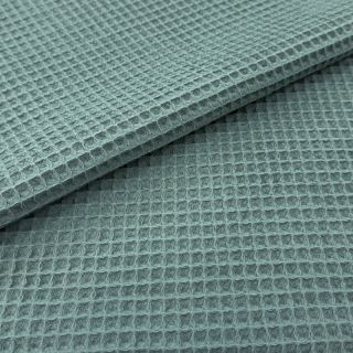 Țesătură din bumbac waffle cyan