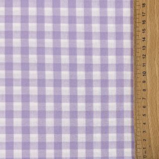 Țesătură din bumbac Check lilac